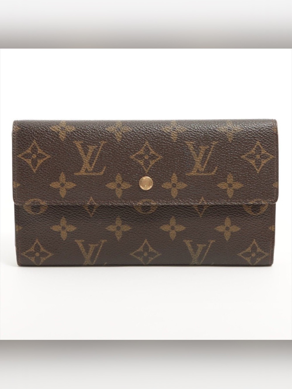 Louis Vuitton Monogram Canvas Continental Wallet in Brown and Gold